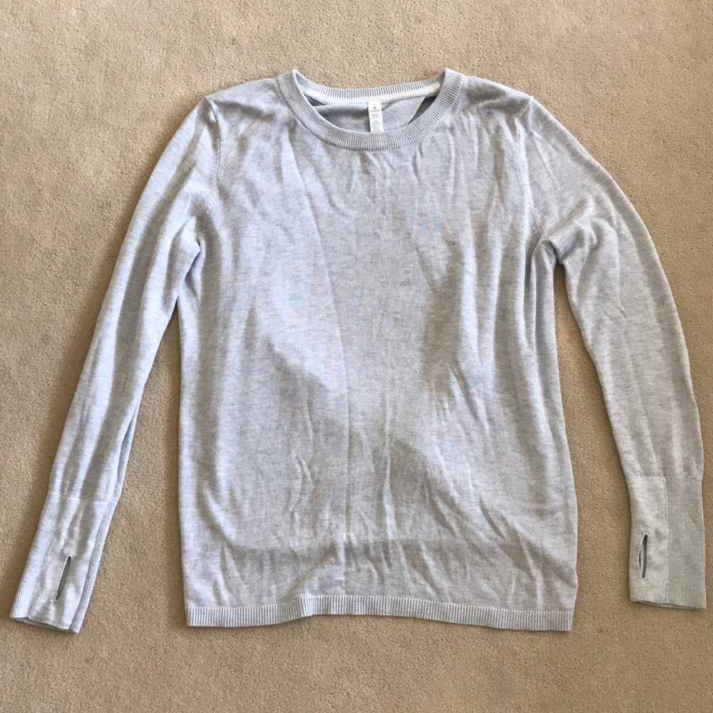 lululemon athletica Light Gray Long-Sleeve Crew Sweater